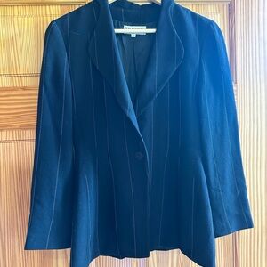 Giorgio Armani Black Pinstripe Blazer
